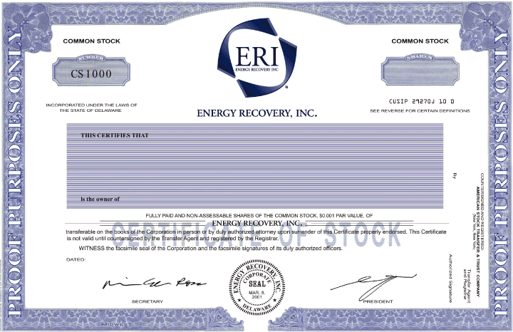(ERI ENERGY RECOVERY INC LOGO)